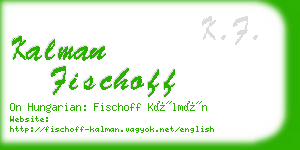 kalman fischoff business card